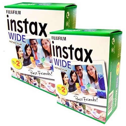 후지필름 [아마존베스트]2 Packs (40 sheets) Fujifilm Fuji Instax Wide Film Instant Photos for Polaroid 210 200 Camera