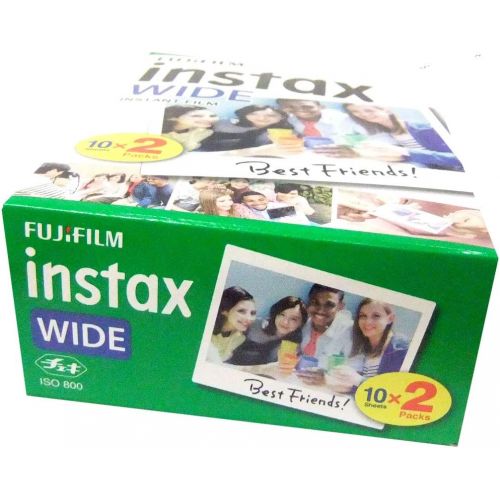 후지필름 [아마존베스트]2 Packs (40 sheets) Fujifilm Fuji Instax Wide Film Instant Photos for Polaroid 210 200 Camera