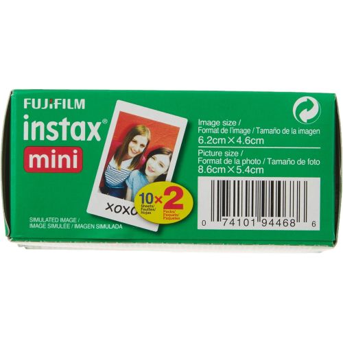 후지필름 [무료배송]Fujifilm Instax Mini Instant Film Twin Pack (White)