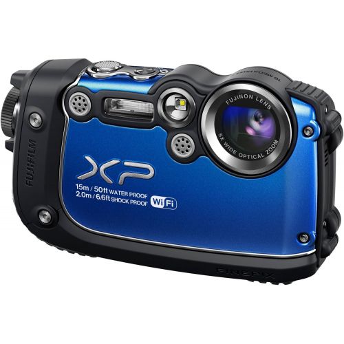 후지필름 Fujifilm FinePix XP200 Blue 16MP Waterproof Digital Camera with 3-Inch LCD (Blue)