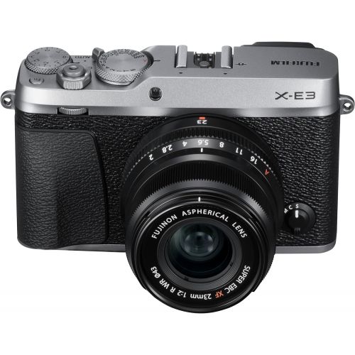 후지필름 Fujifilm X-E3 Mirrorless Digital Camera wXF23mmF2 R WR Kit - Silver