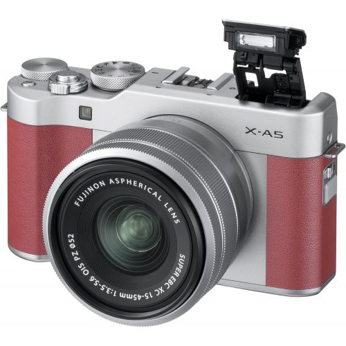 후지필름 Fujifilm X-A5 Mirrorless Digital Camera wXC15-45mmF3.5-5.6 OIS PZ Lens - Pink