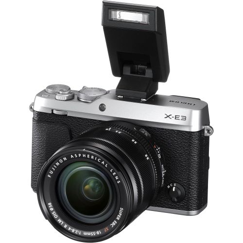 후지필름 Fujifilm X-E3 Mirrorless Digital Camera wXF18-55mm Lens Kit - Silver