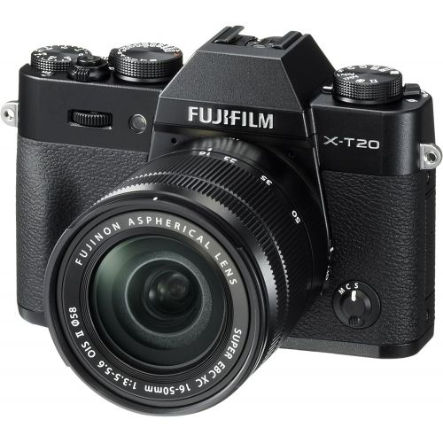 후지필름 Fujifilm X-T20 Mirrorless Digital Camera wXC16-50mmF3.5-5.6 OISII Lens-Black
