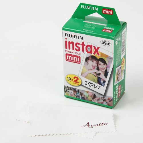 후지필름 Fujifilm Instax Mini Twin Pack Instant Film 60 Sheets with Acotto Super Cleaning Cloth