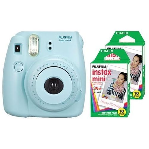 후지필름 Fujifilm Instax Mini 8 Instant Film Camera Blue With 20 Sheets Instant Film