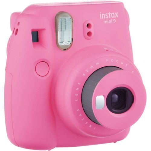 후지필름 Fujifilm Instax Mini 9 (Flamingo Pink) Instant Camera with Mini Film Twin Pack