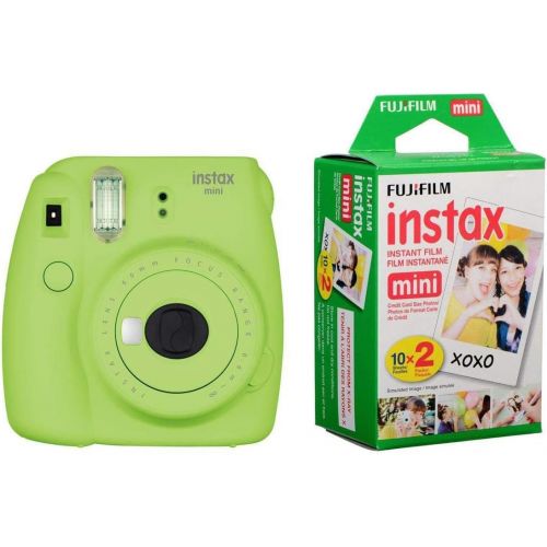 후지필름 Fujifilm Instax Mini 9 (Flamingo Pink) Instant Camera with Mini Film Twin Pack