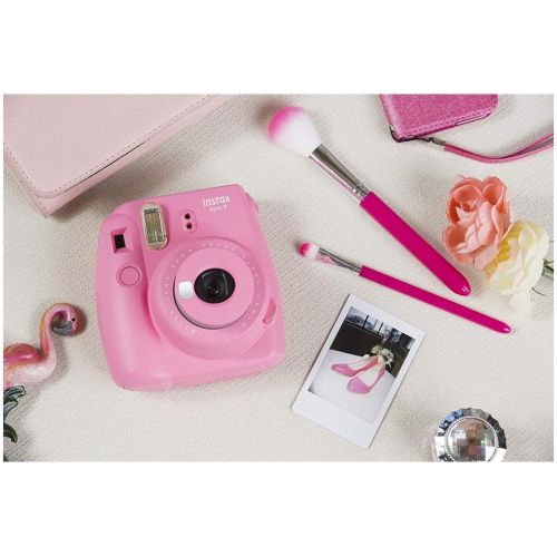 후지필름 Fujifilm Instax Mini 9 (Flamingo Pink) Instant Camera with Mini Film Twin Pack