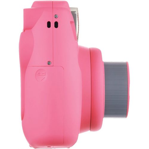 후지필름 Beach Camera Fujifilm Instax Mini 9 Instant Camera Bundle wCase and Film (Flamingo Pink)