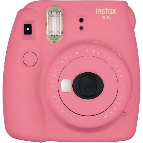 후지필름 Beach Camera Fujifilm Instax Mini 9 Instant Camera Bundle wCase and Film (Flamingo Pink)