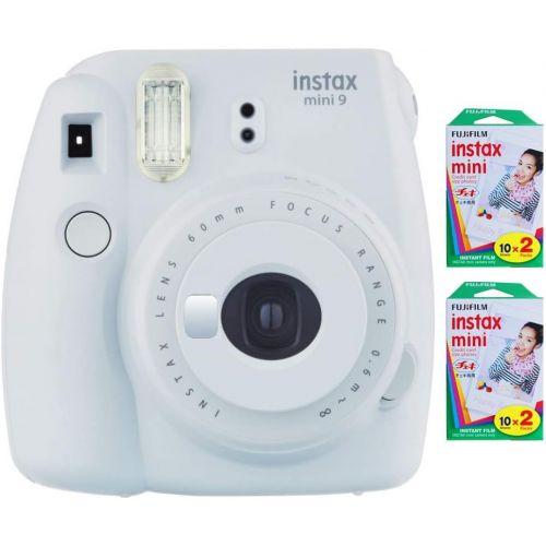 후지필름 Fujifilm Instax Mini 9 Instant Camera (Ice Blue) with 2 x Instant Twin Film Pack (40 Exposures)