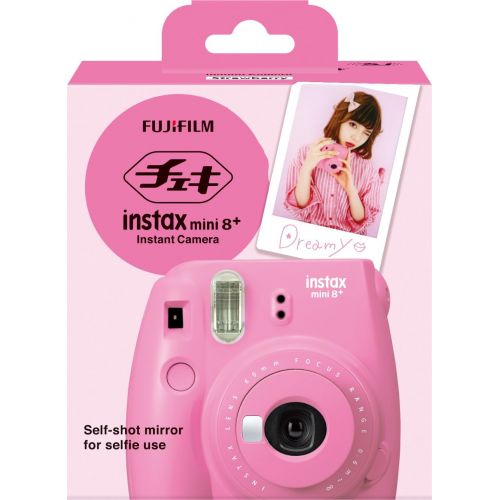 후지필름 Fujifilm Instax Mini 8+ (Vanilla) Instant Film Camera + Self Shot Mirror for Selfie Use - International Version