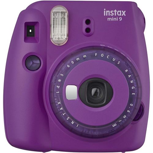 후지필름 Fujifilm Instax Mini 9 Instant Camera (Flamingo Pink) with 2 x Instant Twin Film Pack (40 Exposures)