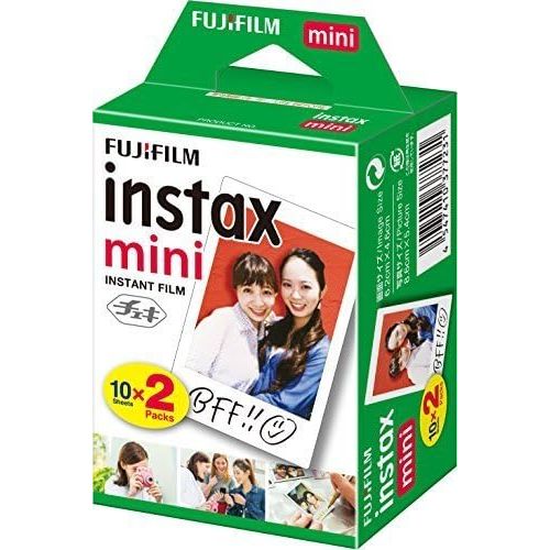 후지필름 Fujifilm Instax Mini Instant Film, 2x10 Shoots x5 Pack (Total 100 Shoots) + withC Microfiber Cleaning Cloth+ Free 60PCS Sticker for Fuji Mini 90 8 70 7s 50s 25 300 Camera SP-1 Prin
