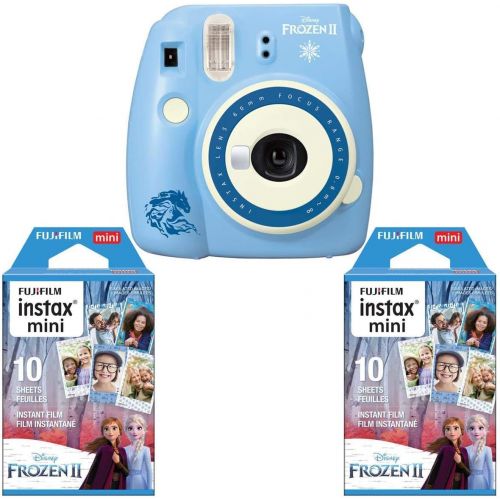후지필름 Fujifilm Instax Mini 9 Instant Camera (Cobalt Blue) with 2 x Instant Twin Film Pack (40 Exposures)