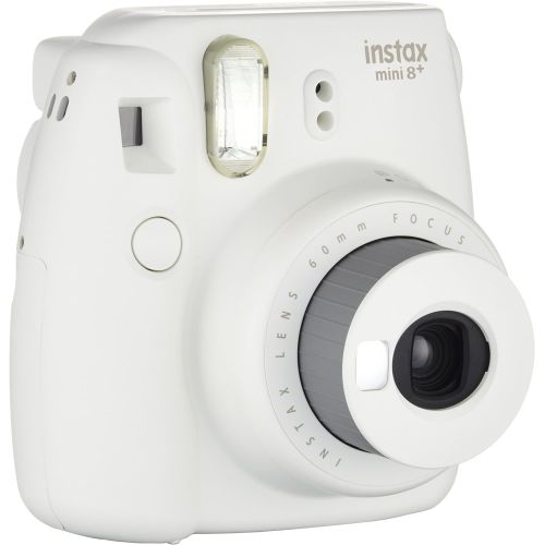 후지필름 Fujifilm Instax Mini 8+ (Strawberry) Instant Film Camera + Self Shot Mirror for Selfie Use - International Version (No Warranty)