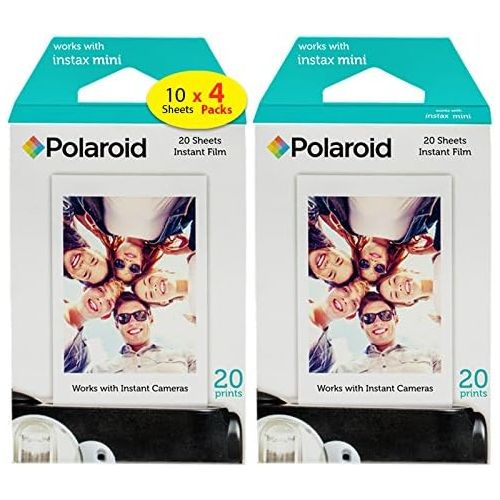 후지필름 Fujifilm Instax Mini 9 Instant Camera (Cobalt Blue), 2 x Twin Pack Instant Film (40 Sheets), Camera Case, Photo Album, Square Photo Frames & Accessory Bundle