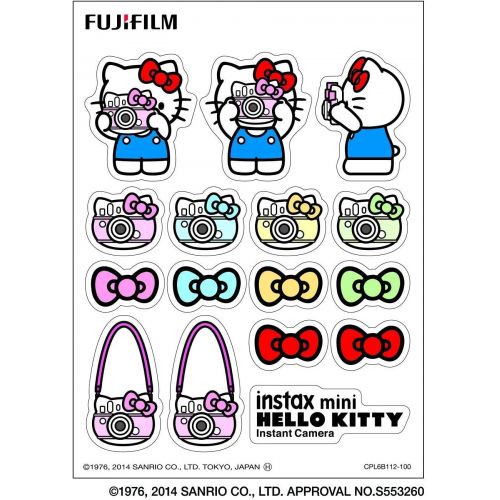 후지필름 Fujifilm Instax Mini Hello Kitty Instant Camera Set with Instax Mini Film, Include Twin Pack (20 Shoots) ,Hello Kitty Film (10 Shoots), Shoulder Strap