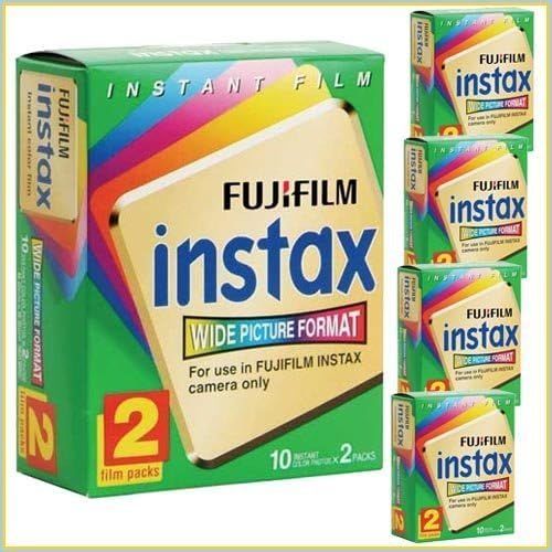 후지필름 Fujifilm FujiFilm Instax Wide Picture Format Instant Film, 10 Exposures (Pack of 5 Twin Packs)