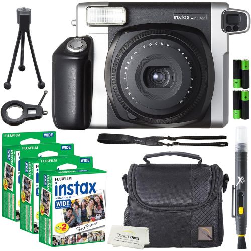 후지필름 Fujifilm Instax Wide 300 Instant Film Camera + instax Wide Instant Film, 60 Sheets + Extra Accessories
