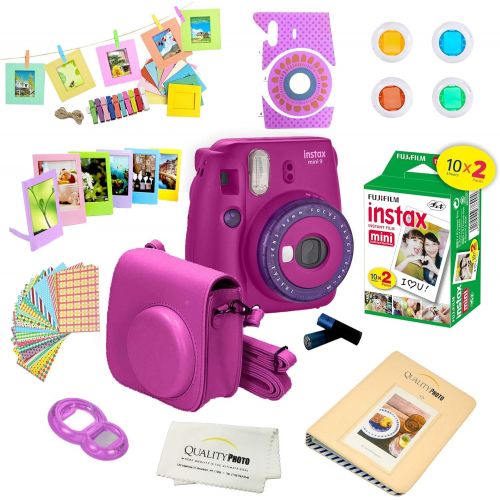 후지필름 Fujifilm Instax Mini 9 Instant Camera LIME GREEN w Film and Accessories  Polaroid Camera Kit