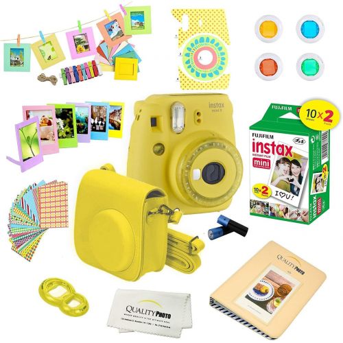 후지필름 Fujifilm Instax Mini 9 Instant Camera LIME GREEN w Film and Accessories  Polaroid Camera Kit