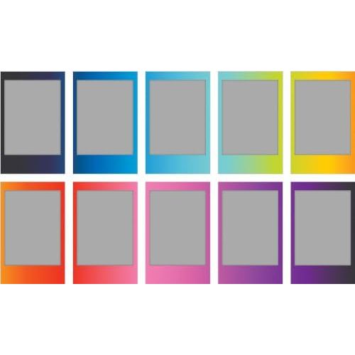 후지필름 Fujifilm InstaX Mini Instant Film Rainbow & Staind Glass & Candy Pop & SHINY STAR Film -10 Sheets X 4 Assort Value Set