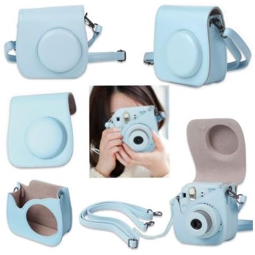 후지필름 Fujifilm Instax Mini 9 Instant Camera ICE BLUE w Fujifilm Instax Mini 9 Instant Films (60 Pack) + A14 Pc Deluxe Bundle For Fujifilm Instax Mini 9 Camera