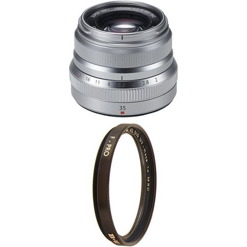 후지필름 Fujifilm Fujinon XF35mmF2 R WR - Silver with Clear UV Haze