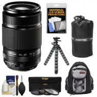 Fujifilm 55-200mm f/3.5-4.8 XF R LM OIS Zoom Lens with 3 Filters + Backpack + Tripod Kit for X-A2, X-E2, X-E2s, X-M1, X-T1, X-T10, X-Pro2 Camera