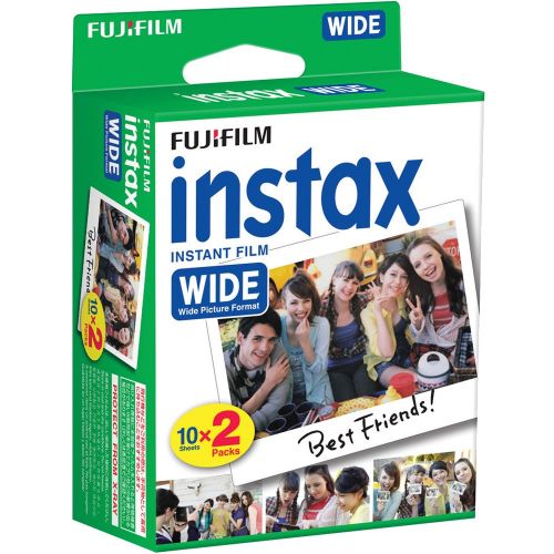 후지필름 Essentials Bundle for Fujifilm Instax Wide 300 Instant Film Camera with 40 Wide Prints + Flex Tripod + Cleaning Kit