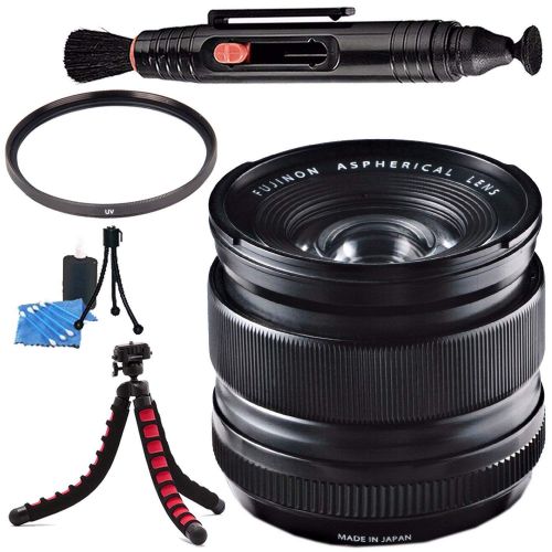 후지필름 Fujifilm XF 14mm f2.8 R Ultra Wide-Angle Lens 16276481 + 58mm UV Filter + Lens Cleaning Kit + Lens Pen Cleaner + Flexible Tripod Bundle