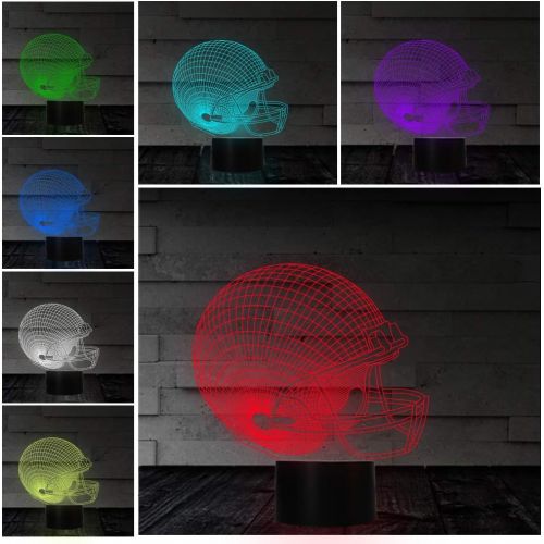  [아마존핫딜][아마존 핫딜] FULLOSUN Football Helmet 3D Lamp, Sport Gifts for Boys, Rugby Lover Gift, 3D Night Light for Kids, Baby Night Light Room Decoration Birthday Gift for Sport Fans, Nightmare Solution