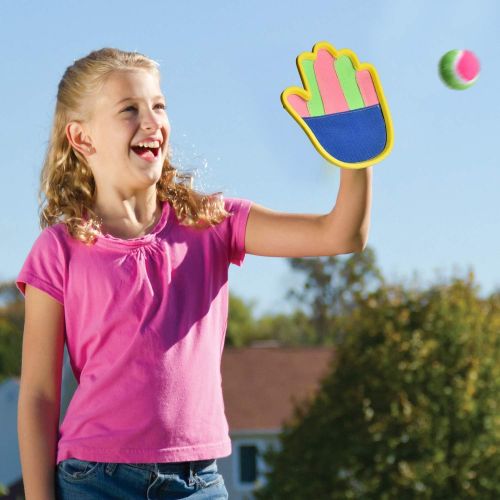  [아마존 핫딜]  [아마존핫딜]FUN LITTLE TOYS 17 PCs Sports Outdoor Games Set with Scoop Ball Toss, Toss and Catch Games, Tennis Racket Sports Toy, Slingshot Rocket Copters Water Toys for Kids