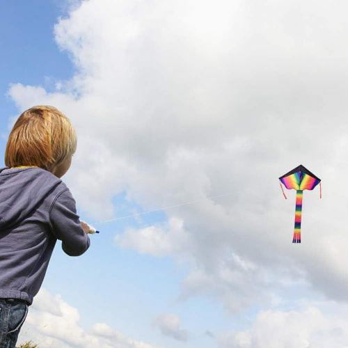  [아마존베스트]2 Pack Rainbow and Octopus Kites for Kids and Adults, Kids Outdoor Toys for Outdoor Games and Activities