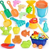 FUN LITTLE TOYS Beach Toys for Kids Set, Outdoor Toys for Kids, Summer Fun Sand Toys and Sandbox Toys, 20 Pieces