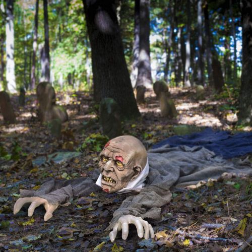  할로윈 용품FUN LITTLE TOYS 61 Inches Crawling Zombie Halloween Decoration Zombie for Yard Decorations, Scary Zombie Groundbreaker Decor