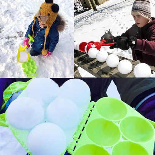  FUN LITTLE TOYS 11Pcs Snowball Maker Tools with Handle for Kids and Adults Snow Ball Fights, Fun Snowball Toys for Winter Outdoor Activities and More