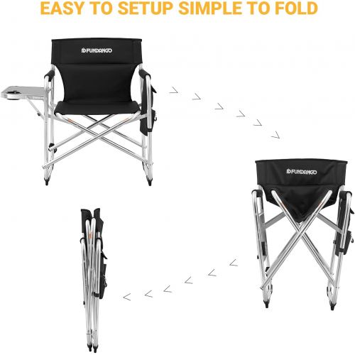  FUNDANGO 9C2116_Black-USVC1 Camping Director Chair, One Size