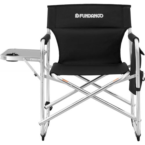  FUNDANGO Camping Chairs, 34.2 D x 18.9 W x 35.7 H, Black