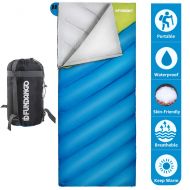 FUNDANGO Lightweight Sleeping Bag Compact Waterproof Rectangular/Envelope Cozy Portable Summer Backpacking Camping Hiking Sleeping Bags for Adults/Kids Extreme 4℃/39.2℉with Compres