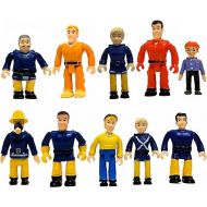 FUNERICA 10-Set Fireman Figurines and Play People Figures - Toy Figures Set