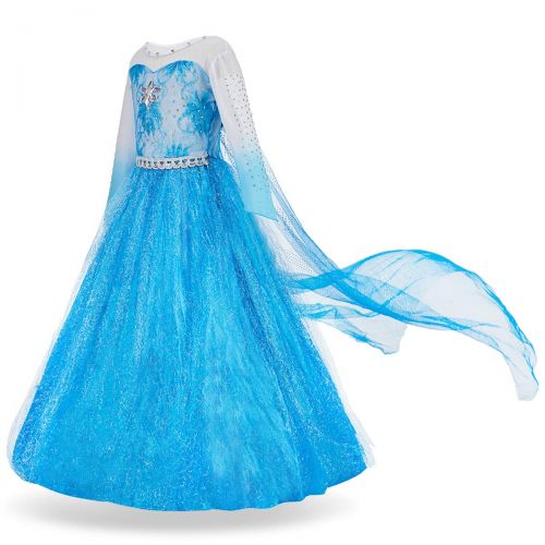  FUNNA Elsa Costume for Girls Princess Dress Up Frozen Costume Cosplay Fancy Party