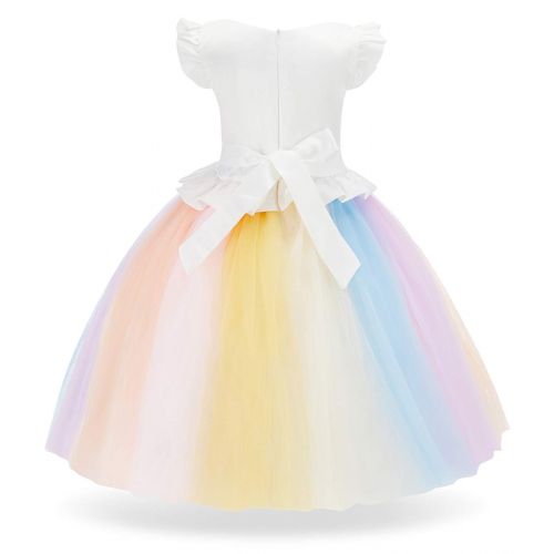  FUNNA Toddler Unicorn Costume for Girls Rainbow Princess Dress Tutu Birthday Party