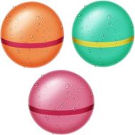 3 PCS Reusable Water Balloons, Magnetic Refillable Water Balloons Quick Fill, Summer Fun for Kids Outdoor Pool Water Toys, Reusable Summer Outdoor Toys