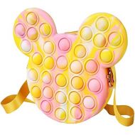 FURUDONGHAI Pop It Purse Push Pop Shoulder Bag, Pop Bag Purse Push Fidget Toy, Dimple Fidget Bag Handbags Purse Toys, Popper Bubble Fidget Silicone Bag, for Students Kid Girls, School Supplies