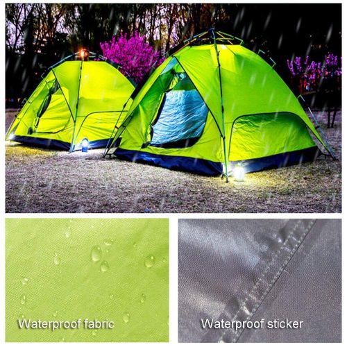  FURUDONGHAI Pop-Up Tents, 100% waterproof Family Camping Tent Fully automatic outdoor tent, fishing rainproof sunscreen tent, double door tent, camping couple tent Bag for Backpacking,Picnic,H