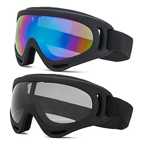  FUT_Forever FUT Ski Goggles Motorcycle Snowboard Goggle for Men Women & Youth 2 Pack
