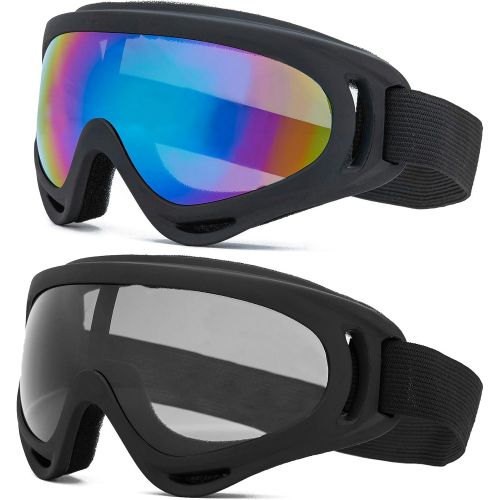  FUT_Forever FUT Ski Goggles Motorcycle Snowboard Goggle for Men Women & Youth 2 Pack